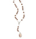 イタリア　LALRE1013　大天使聖ラファエルのチャプレットロザリオ　CHAINED ROSARY SAINT RAFFAEL WOOD 5 MM