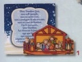 イタリア　ご降誕マグネット　 FBNATALE1100-1  小屋とキリスト降誕の場面を描いたマグネット　７×７センチ