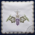 EU　HLCR120-103  教会典礼用　カリスリネン４点セット　ぶどう　Chalice's linen set　