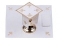 EU　HLCR120-501  教会典礼用　麻　カリスリネン４点セット　スクエア　Chalice's linen set　