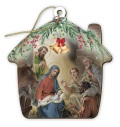 イタリア　 FBNATALE1382-2 キリスト降誕のシーンのある小屋の形をしたクリスマスオーナメント