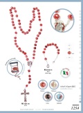 イタリア　 LALRE1551PP　聖家族　薔薇クリスタルロザリオ１０ミリ珠　ピンクNERO　　Rosary with chain and striped glass mm.10+box 032 - GENERICO/PERSONALIZZATO