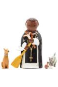 アメリカ　香港製　レジン　LDW  185016YX　Saint Martin Porres statue　聖マルチン　デ　ポレス