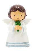 アメリカ　香港製　レジン　LDW 185308YX　March Guardian Angel statue　３月の守護天使　クローバー  守護天使