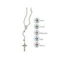 イタリア　 LALRE1607R  ロザリオ    レッドROSSO　オーロラのロザリオ セミクリスタル mm.5 カラー+ボックス  Rosary in aurora borealis semi-crystal mm.5 Pater with coloured rings+box