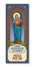 FRATELLI BONELLA　イタリア　金箔押紙のしおり   FB185-201　聖母の聖心   5.5 x 15 Cm　