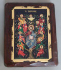 ギリシャ　アトス修道院　イコン　ビザンチン　生命の木　１９１１－９ １２ x １０cm  厚さ２０ミリ　テンペラ　24カラットの金箔