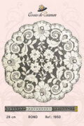 Dentelles Mery de Caudry 　CASAS DE CARMEN　フランス　パブテスマ　ヴェール　ROND　１９５０　アイボリー