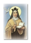 FRATELLI BONELLA　イタリア　紙のご絵　200-151　箔押裏白　アビラの聖テレサ　サンティーノミニ　6.5 X 4.5cm