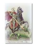 FRATELLI BONELLA　イタリア　紙のご絵　200-80　箔押裏白 　聖ジョルジオ　サンティーノミニ　6.5 X 4.5cm