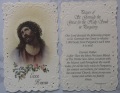 HOLYART　SA002091    イタリア　飾りエンボス厚紙加工　ご絵　あがない主　6.8x 10.5Cm　裏外国語の祈り