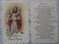 HOLYART　SA002109   イタリア　飾りエンボス厚紙加工　ご絵　善き牧者　6.8x 10.5Cm　裏外国語の祈り