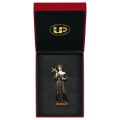 ULPE WOOD ART　イタリア　木彫　聖リタ　十字架 ８センチ　ST. RITA OF CASCIA WITH CRUCIFIX + GIFT BOX UP235101E8
