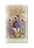FRATELLI BONELLA　イタリア　紙のご絵　FB287-62　トリニティ　裏面一色のイタリア語祈り　5.5 X 10 Cm