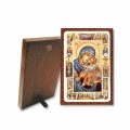 ギリシャイコン　LAL329B　聖母子青　　Icon wooden table, golden printed, box included, cm. 12x7.5 - MADONNA TENEREZZA BLU