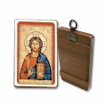 ギリシャイコン　LAL33162　壁掛け　イエス　Wooden Icon with crossbeams box included, cm. 12x7.5 - CRISTO