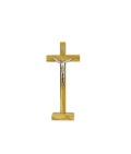 イタリア　 LAL333UI　オリーブの木　クロス　１１×５センチ　Olive wood Cross with metal base and Christ's body, size cm. 11x5