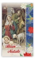 FRATELLI BONELLA　イタリア　金箔押 紙のご絵カード　FB379-999-2　伝統的なテーマのクリスマス画　７×１２センチ　裏白