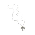 イタリア　LALSL409DC 　生命の樹　ペンダント　Medal Tree of Life with glitter mm.34 silver golden+chain cm.80+SC29