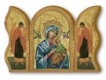 FRATELLI BONELLA　イタリア　三面卓上板絵　 FB572-21  絶えざる御助けの聖母の木製の祈りの三連祭壇画  12 x 9 cm