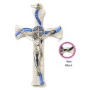 一般不可　転売不可　イタリア　 LALPG613SB　聖ベネディクトクロス  銀黒　Saint Benedict Cross in nickel plated metal onda+box cm. 7x4,3 - GEN./PERS. PG 613.
