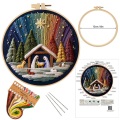 手刺繍用　初心者用　刺繍キット　ROAL713935　クリスマス　ご降誕　15センチ枠＋刺繍糸＋英語解説書　つき　１セット