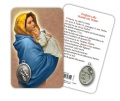 ATSITALIA 　メダイ付きカード　イタリア語　聖母子　マドンナ　マドニーナ　7514 メダルがラミネートされた祈りのカード　Madonnina - Laminated prayer card with medal
