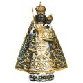 ULPE WOOD ART　イタリア　木彫  アインジーデルンの聖母子　ブルーグレー　７センチ　OUR LADY OF EINSIEDELN 　UP078000B7B