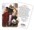 ATSITALIA 　メダイ付きカード　英語　神の聖ヨハネ　7901　 メダルがラミネートされた祈りのカード　Saint John of God - Laminated prayer card with medal