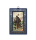 FRATELLI BONELLA　イタリア　板絵　 FB781-310　6mm厚のMDF板に浮き彫りの細部を施し、10×15cmのサイズで聖フランチェスコの絵柄をプリントした祈祷用パネル