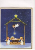 Caspari　英語　クリスマスカード　定型小型　天使の祝福　84088