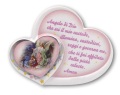FRATELLI BONELLA　イタリア　FB857-350P  磁器樹脂製の橋の上の天使の小さなピンク磁気ハート ７×６センチ　ギフトボックス入り