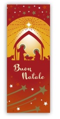 FRATELLI BONELLA　イタリア　紙のご絵しおり　FB90-8　現代的なクリスマスのブックマーク　6 x 15 cm