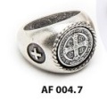 転売不可　イタリア　 LALAF004728 　リング　聖ベネディクト修道院長  　Metal ring with Metal Plate with box