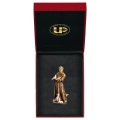 ULPE WOOD ART　イタリア　木彫  アッシジの聖フランシスコ　６センチ　ケース付き　ST. FRANCIS OF ASSISI WITH ANIMALS + CASE　UP271000E6