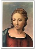 FRATELLI BONELLA　FBPCSARTE34 イタリア　名画ご絵　ラファエロ・サンツィオのマドンナ・デル・カルデリーノ　裏白１５×１０．５センチ（ポストカードサイズ）