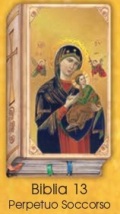 イタリア　紙カード金箔押　聖書型　紙裏白　ご絵　CRBibLia13 　絶えざる御助けの聖母　１２．５×７．５センチ　高級紙裏白