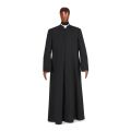 返品不可　教会住所または寄進者宅のみお届け　イタリア  DESTA社　聖職者カソック　L     LL   XL(3L)　サイズ　ファイン ポリエステル バチカン カソック - Art.1010  NERO 黒　ブラック