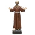 ロザリオ　ご像　　樹脂　アッシジの聖フランシスコ　２０センチ　Saint Francesco Statue, 20 cm in resin
