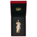 ULPE WOOD ART　イタリア　木彫　いつくしみ（慈しみ）のイエス　７．５センチ　ケース付き　JESUS DIVINE MERCI + CASEUP274000E75
