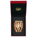 ULPE WOOD ART　イタリア　木彫  かいばおけのイエス　５～６センチ　ケース付き　INFANT JESUS AND MANGER ULRICH 2 PIECES + CASE　740002E5