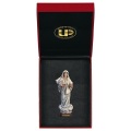 ULPE WOOD ART　イタリア　木彫  メジュゴリエの聖母　８センチ　OUR LADY OF MEDJUGORJE + CASE　UP061001E8