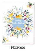 GREAT BRITISH CARD GBPECP0026　花リース　ハッピーイースター　イースターカード　封筒つき