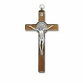 一般不可　転売不可　イタリア　 LALPG202　聖ベネディクト　オリーブデザインクロス　Cross, St. Benedict, olive wood + metal, size cm. 20x10