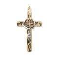 一般不可　転売不可　イタリア　 LALPG611DNE　聖ベネディクトクロス  黒金　Saint Benedict Cross in golden metal vin.+box cm. 7,5x4,5