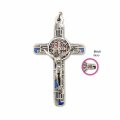 一般不可　転売不可　イタリア　 LALPG611SBBLU　聖ベネディクトクロス  青銀　Saint Benedict Cross in golden metal vin.+box cm. 7,5x4,5