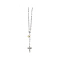 イタリア　 LALRA001 　最高級ロザリオ　スワロフスキークリスタル＆シルバー９２５　６ミリスクエア（四角珠）Rosary in crystal with binding in silver mm 6 with silver Cross