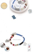 イタリア　LALRA185　シルバー９２５　スワロフスキー　クリスタルロザリオブレスレットチャーム　BRACCIALE LA VITA DI MARIA ARG.E CRISTALLO S.