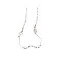 イタリア　LALRA337RGHI　３連ロザリオペンダント   　ロジウムシルバーとクリスタルのコリエ + 奇跡の聖母 - GHIACCIO　　Collier in Rhodium silver and Crystal + Miraculous Madonna - GHIACCIO