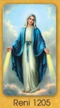 イタリア　紙カードご絵　 CRREN1205  無原罪の聖母　１００mm×５８ｍｍ　裏白